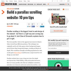 Build a parallax scrolling website: 10 pro tips