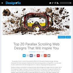 Top 20 Parallax Scrolling Web Designs That Will Inspire You