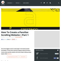 How To Create a Parallax Scrolling Website