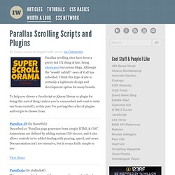 Parallax scripts de défilement et Plugins