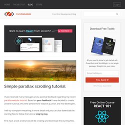 Simple parallax scrolling tutorial