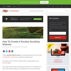 How to create a parallax scrolling website using Skrollr.js