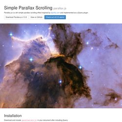 Simple Parallax Scrolling Effect with jQuery