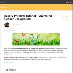 jQuery Parallax Tutorial - Animated Header Background
