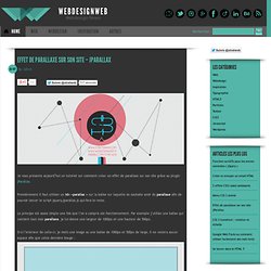 Effet de parallaxe sur son site – jParallax