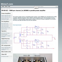 PA100 DIY 2x LM3886 in parallel gainclone audio amplifier