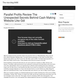 Parallel Profits Review The Unexpected Secrets Behind Cash Making Website Like Gdi