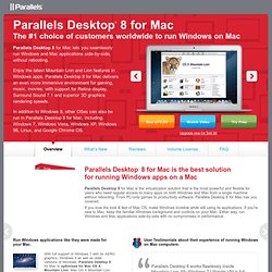 Desktop® 8 for Mac - The #1 choice of customers worldwide to run Windows on Mac
