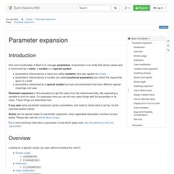 Parameter expansion