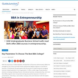 Key Parameters to Choose the Best BBA College?