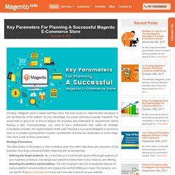 Key Parameters For Planning A Successful Magento E-Commerce Store -