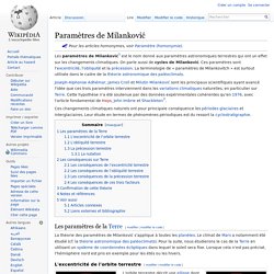 Paramètres de Milanković