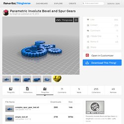 Parametric Involute Bevel and Spur Gears by GregFrost