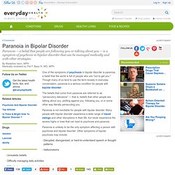 Paranoia in Bipolar Disorder - Bipolar Disorder Center