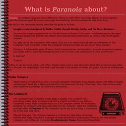 Paranoia: What's it all about?