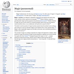 Magic (paranormal)