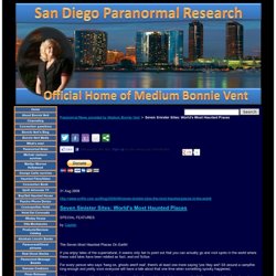 Paranormal News provided by Medium Bonnie Vent