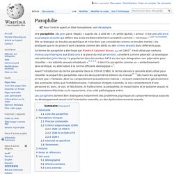 Paraphilie