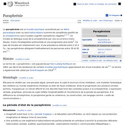 Paraphrénie