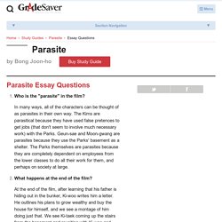 Parasite Essay Questions