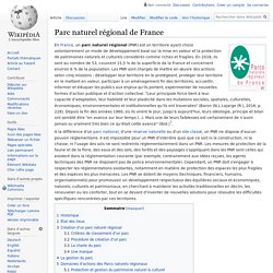 Parc naturel régional de France