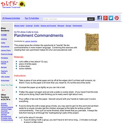 Parchment Ten Commandments Craft