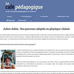 Julien Aubin : Des parcours adaptés en physique-chimie