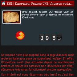 Exercice. Fausse UNE, fausses voix