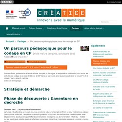 Un parcours pédagogique pour le codage en CP - Créatice