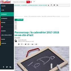 Parcoursup : le calendrier 2017-2018 en un clin d’œil - Parcoursup 2018 (Ex APB)