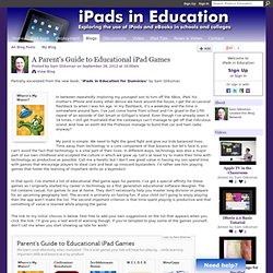 A Parent's Guide to Educational iPad Games