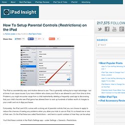 How To Setup Parental Controls (Restrictions) on the iPad