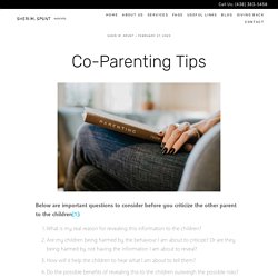 Co-Parenting Tips — Family Lawyers in Montreal