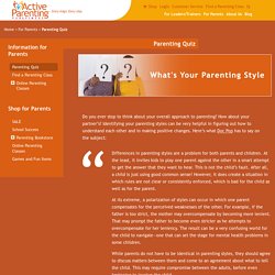 Parenting Quiz - Active Parenting