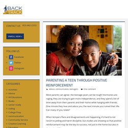 Article 2: ''Parenting A Teen Through Positive Reinforcement - Back On Track"