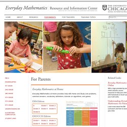 For Parents - Everyday Mathematics