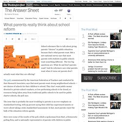 What parents really think about school reform