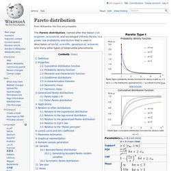 Pareto distribution