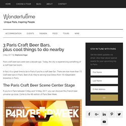 3 Paris Craft Beer Bars to Taste