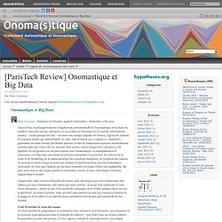 [ParisTech Review] Onomastique et Big Data
