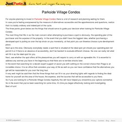 Parkside Village Condos