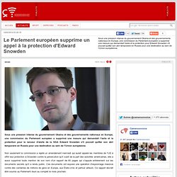 Le Parlement européen supprime un appel à la protection d'Edward Snowden