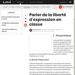 Parler de la liberté d'expression en classe - Lumni