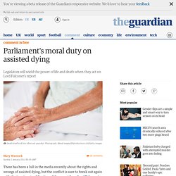 Parliament's moral duty on assisted dying