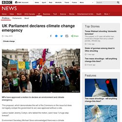 UK Parliament declares climate change emergency