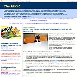 ACTA - now the EU Parliament's petitions committee will have a look