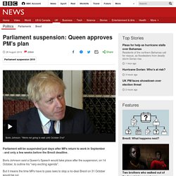 Government asks Queen to suspend Parliament