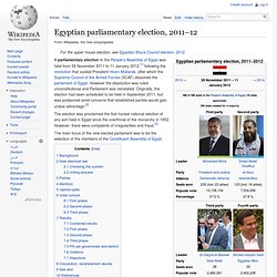 Egyptian parliamentary election, 2011–2012