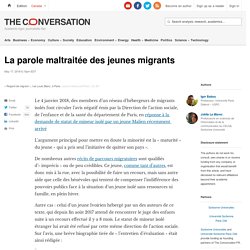 La parole maltraitée des jeunes migrants - theconversation