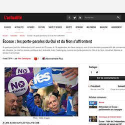 Écosse : les porte-paroles du Oui et du Non s'affrontent